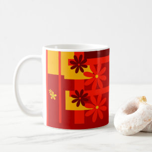 Taza De Café Naranja retro de los años 1970