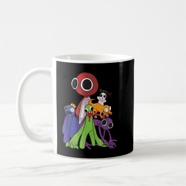 Taza De Café Naranja rojo azul de los amigos arcoiris verde (Izquierda)