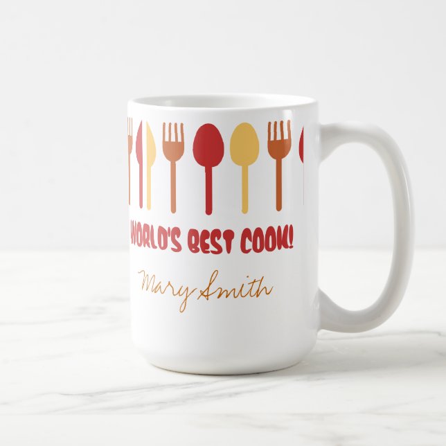 Taza De Café Naranja rojo conocido de encargo del mejor (Derecha)