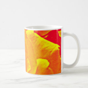 Taza De Café naranja rosa fluorescente