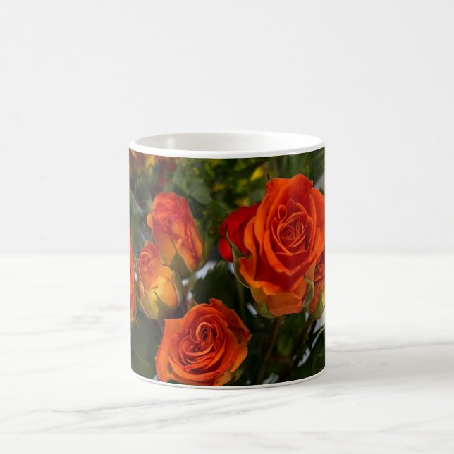 Taza De Café Naranja Rosa Mug (Centro)