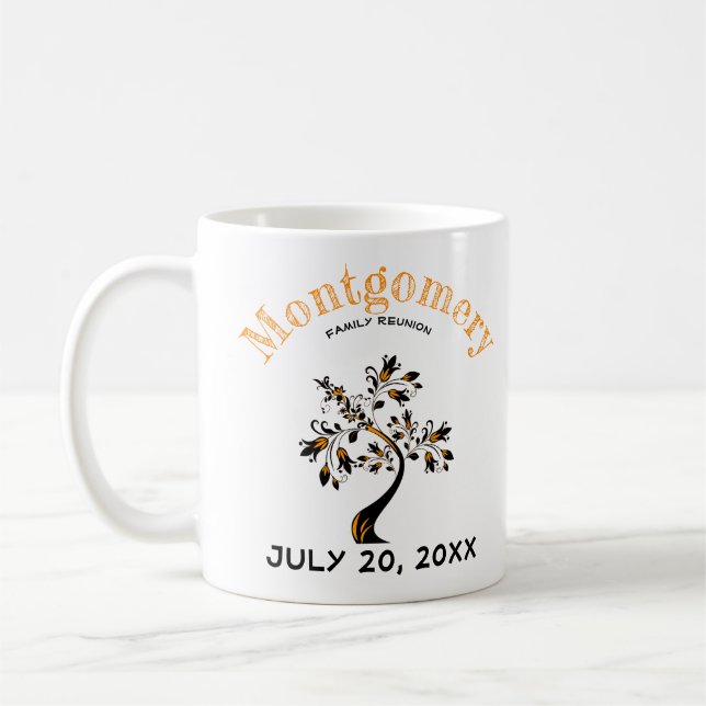 Taza De Café Naranja sindical de familia Arte Personalizado de  (Izquierda)