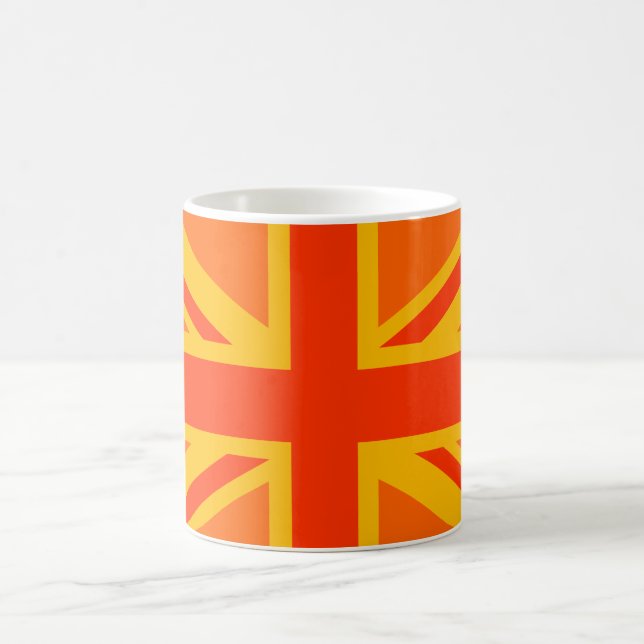 Taza De Café Naranja Sindicato Jack Decoración de Bandera Britá (Centro)