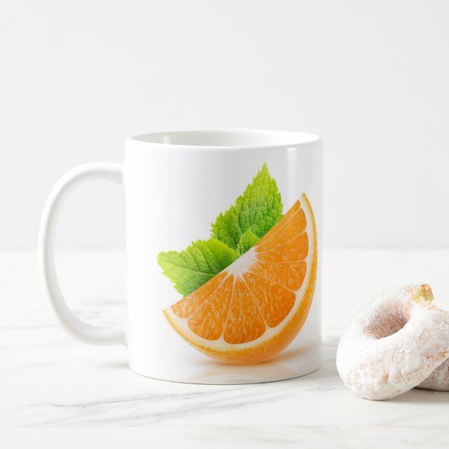 Taza De Café Naranja slice (Con donut)