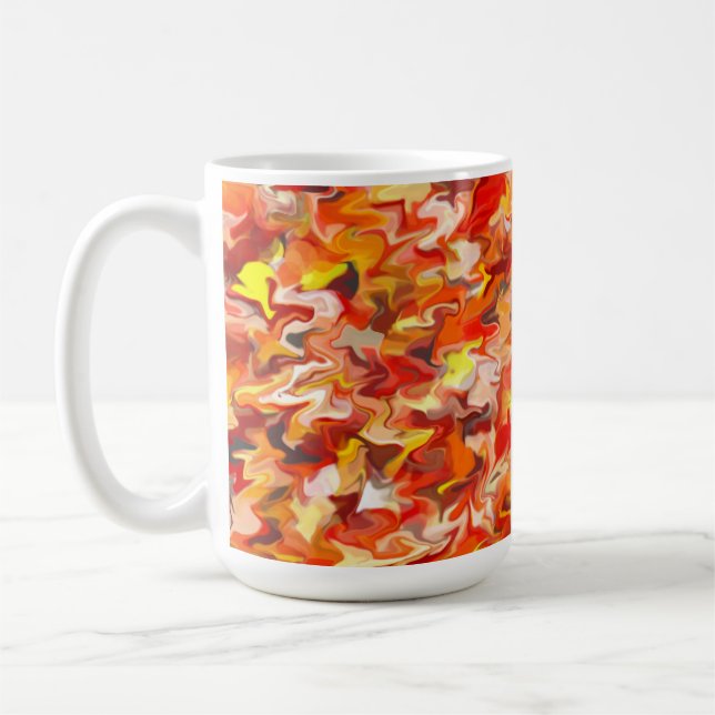 Taza De Café Naranja Swirl 15oz Mug (Izquierda)