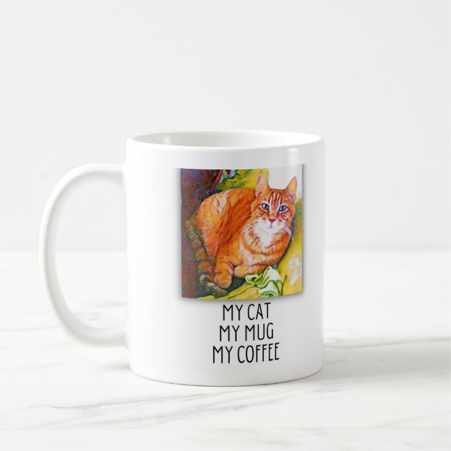 Taza De Café Naranja Tabby Coffee Mug (Izquierda)