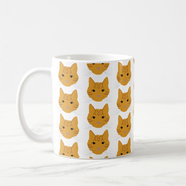 Taza De Café Naranja Tabby Gats en Mug (Izquierda)