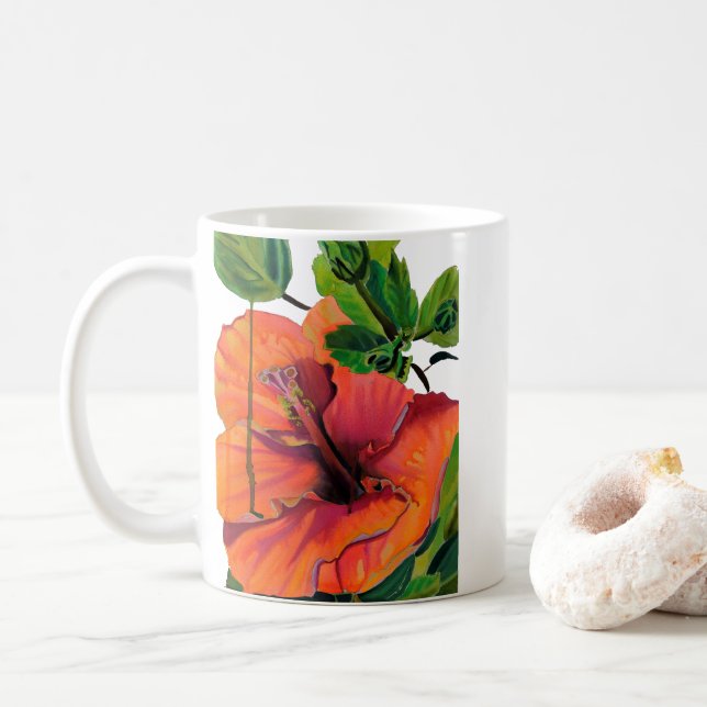 Taza De Café  naranja Tropical (Con donut)