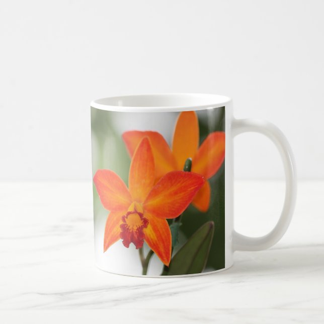 Taza De Café Naranja Tropical Orchid Mug (Derecha)