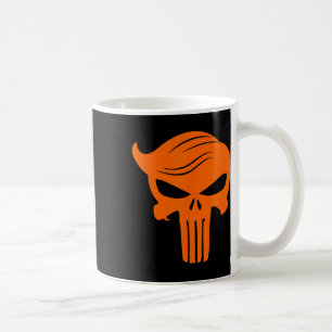 Taza De Café Naranja Trump Skull Naranja de cráneo Skull Trump