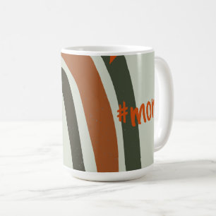Taza De Café Naranja verde: El arcoiris bohemio personalizado #