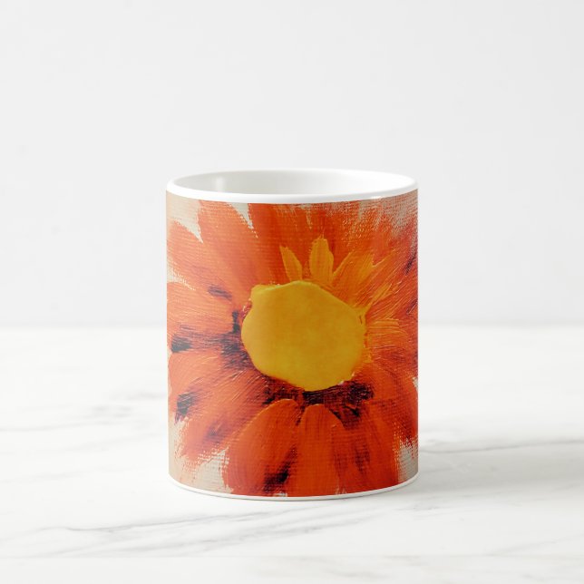 Taza De Café Naranja vibrante girasol (Centro)