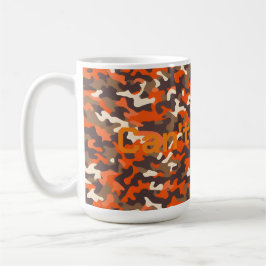 Taza De Café Naranja y Brown Camo no pueden verme
