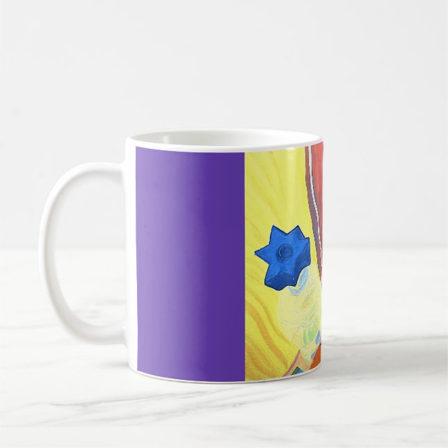 Taza De Café Naranja y pluma (Izquierda)