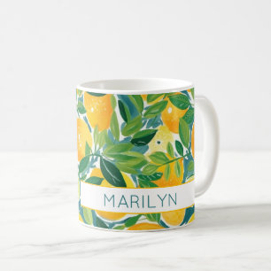 Taza De Café Naranjas de cítricos del árbol de limón NOMBRE col