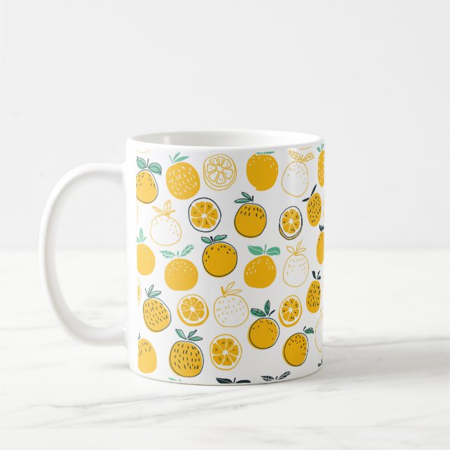 Taza De Café Naranjas frutos sin fisuras (Izquierda)