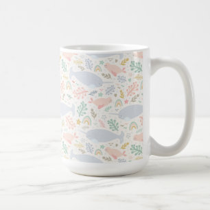 Taza De Café Narcal de color de agua y patrón de sellos