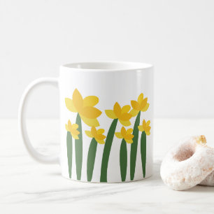 Taza De Café Narciso Amarillo Floral Flor