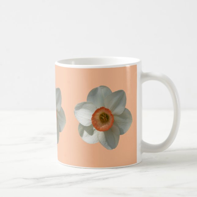 Taza De Café Narciso de primavera de color rosa (Derecha)
