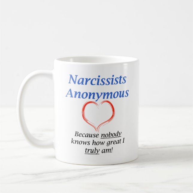Taza De Café Narcissists anónimos (Izquierda)