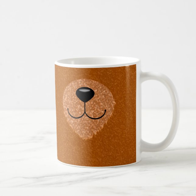 Taza De Café Nariz y Boca de Osito de Peluche (Derecha)
