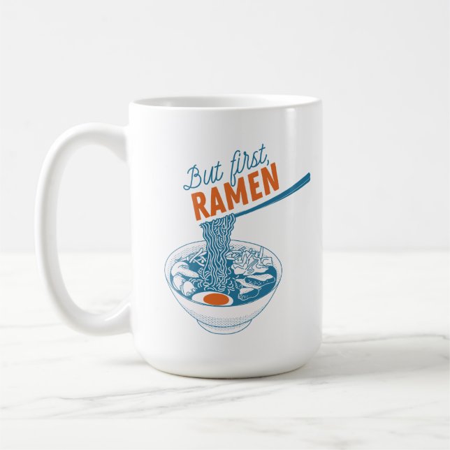Taza De Café Naruto But First Ramen (Izquierda)