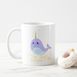 Taza De Café Narval serio Kawaii