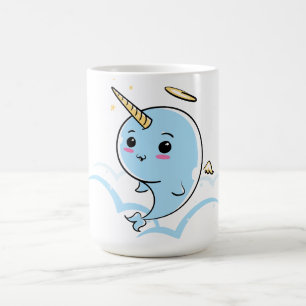 Taza De Café Narwhal Angel Cutie