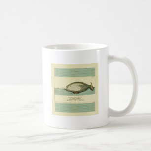 Taza De Café Narwhal Antiguo Whale Watercolor Arte Científico