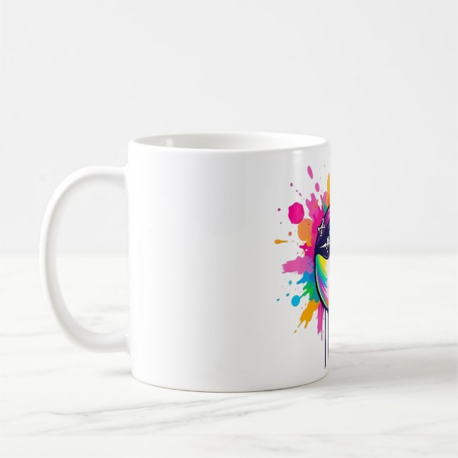 Taza De Café Narwhal Pirate Eye Patch Tee (Izquierda)