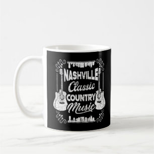 Taza De Café Nashville Classic Country Music Tennessee Guitar P