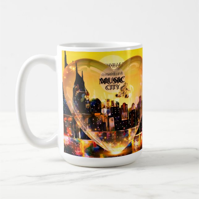 Taza De Café Nashville Es Ciudad De La Música (Izquierda)