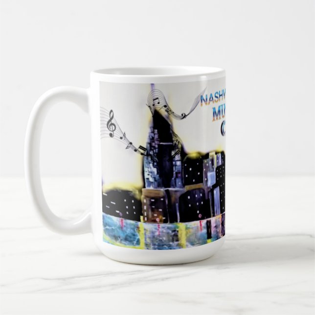 Taza De Café Nashville Es Música Ciudad Café Mug (Izquierda)