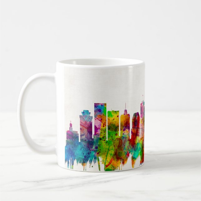 Taza De Café Nashville Tennessee Skyline (Izquierda)