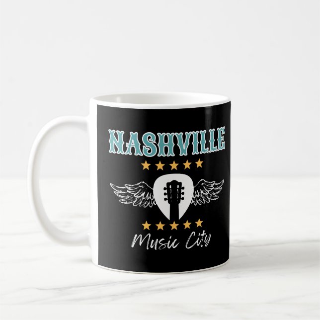 Taza De Café Nashville, Tennessee, Souvenirs Country Fashion Mu (Izquierda)