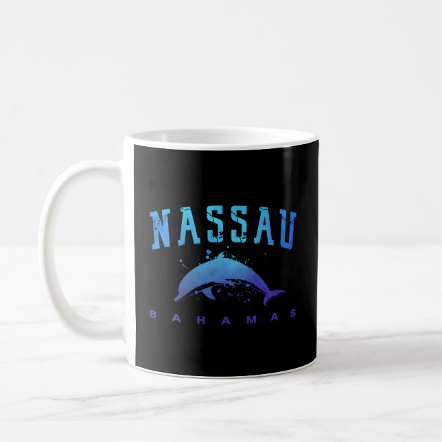 Taza De Café Nassau Bahamas Beach Snorkel Scuba Diving Dolphin (Izquierda)