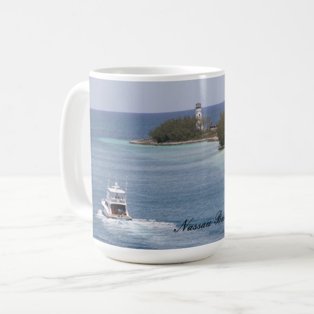 Taza De Café Nassau Bahamas, fotografía,                (Anverso izquierdo)