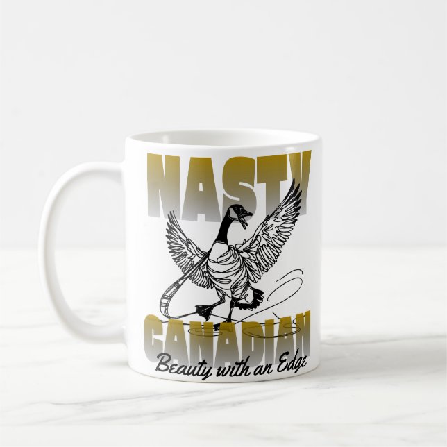 Taza De Café Nasty Canadian Canada Goose (Izquierda)