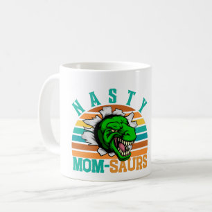 TAZA DE CAFÉ NASTY MOM-SAURS - DÍA DE LA MADRE T-REX DINO MAMÁ