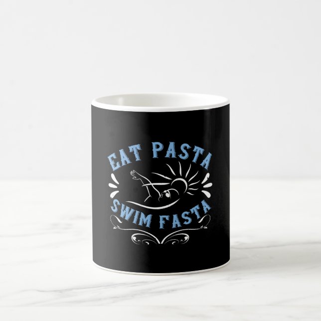 Taza De Café Natación - Comer Pasta Natación Fasta (Centro)
