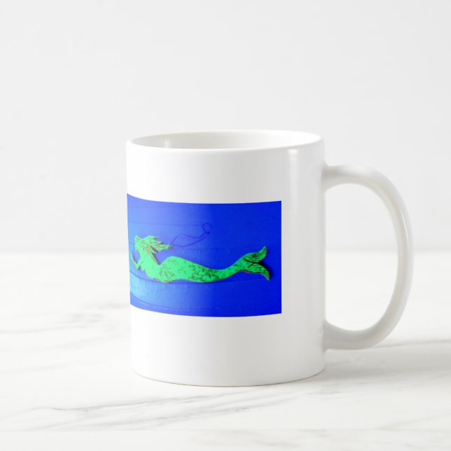 Taza De Café natación de sirena verde (Derecha)