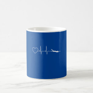 Taza De Café Natación - Natación latido