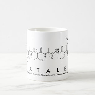 Taza De Café Natalee peptide name mug