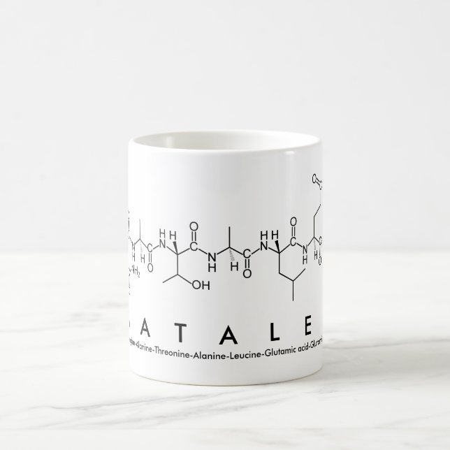 Taza De Café Natalee peptide name mug (Centro)