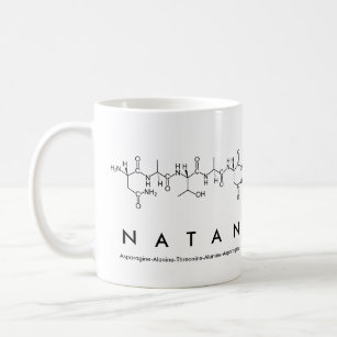 Taza De Café Natan peptide name mug