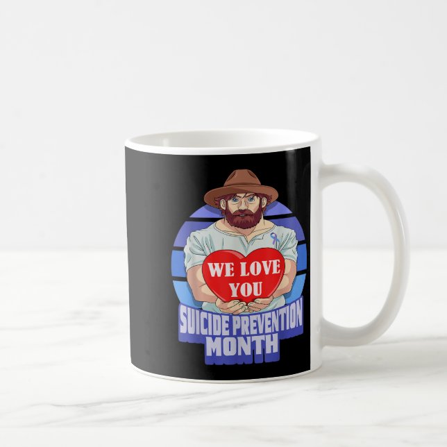 Taza De Café National Suicide Prevention Month Concerned Dad Lo (Derecha)