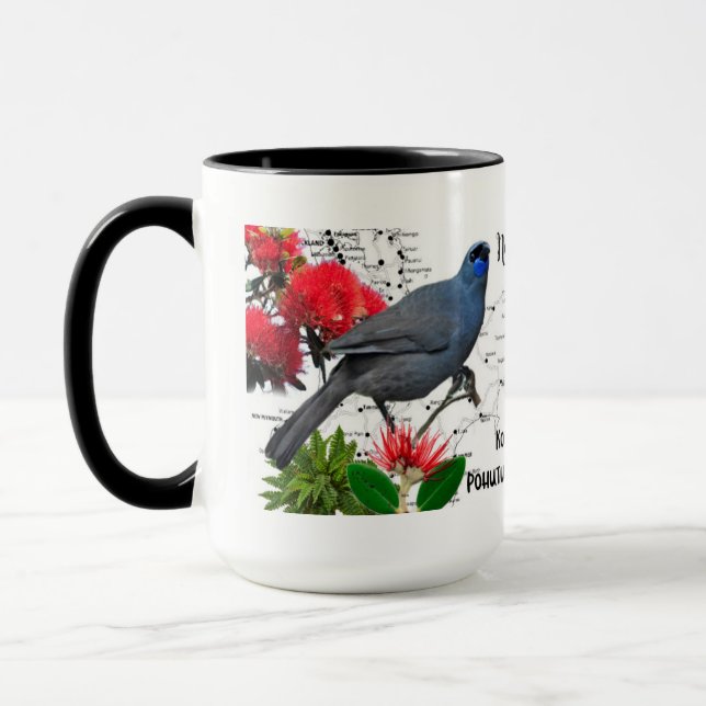 Taza de café nativa del pájaro de Nueva Zelanda (Izquierda)