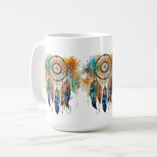 TAZA DE CAFÉ NATIVE AMERICAN DREAM CATCHER (Anverso izquierdo)