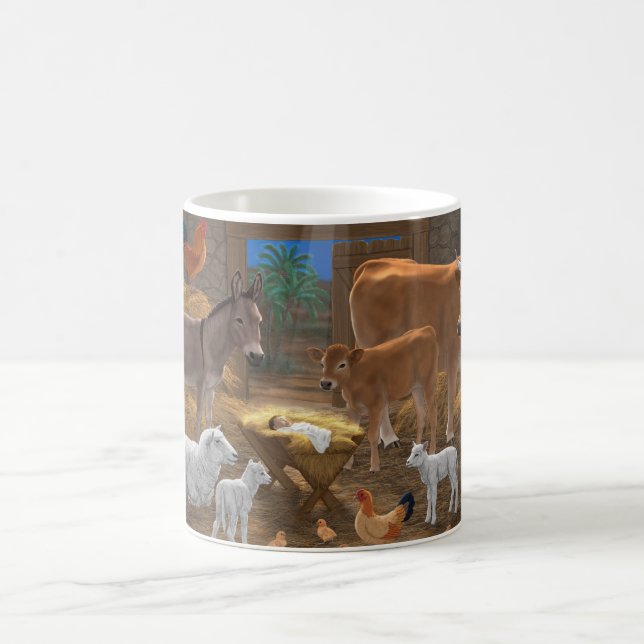 Taza De Café Natividad de los Navidades de la Santa Noche (Centro)