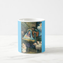 Taza De Café Natividad Escena Vintage Navidad Mug
